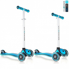 Самокат Y-Scoo RT Globber My Free New Technology с блокировкой колес, голубой (Y-Scoo Globber, 5944rt)